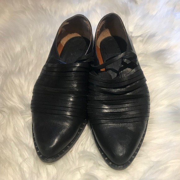 Anthropologie Kupuri Spain Fringe Bootie Black Bohemian Boho Ankle Boots Size7.5 - Picture 1 of 9